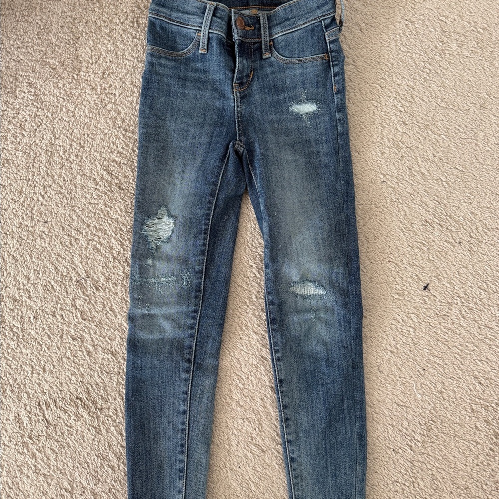 Old Navy Girls Distressed Skinny Jeans - Blue